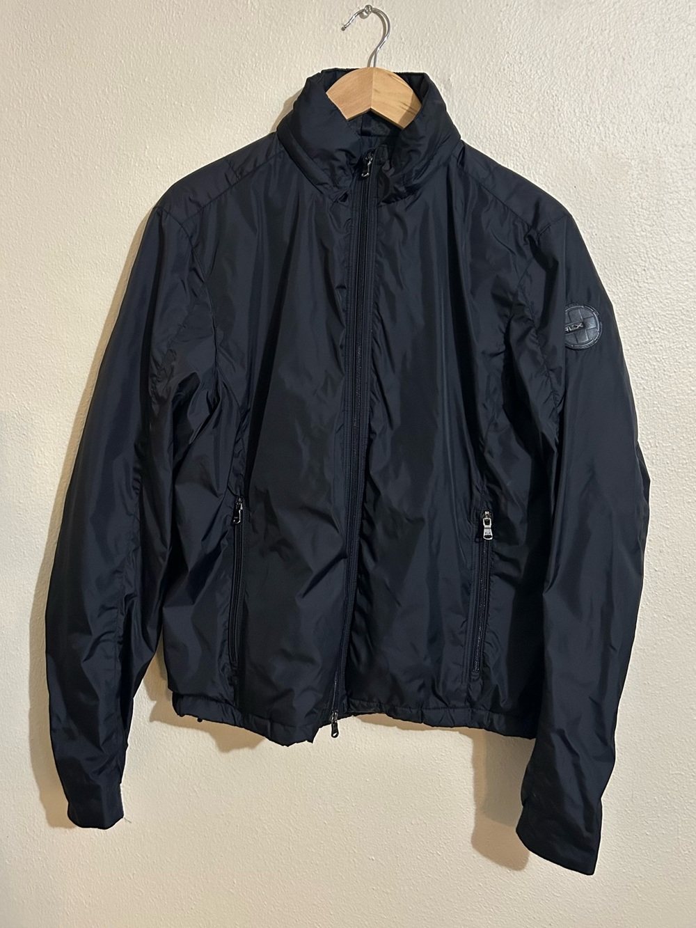RLX Ralph Lauren Men's Black Lightweight Zip-Up Nylon WindbreakerJacket Size S